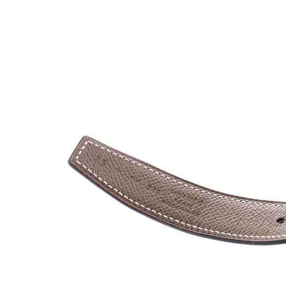 Hermes H Torsade Buckle Reversible Belt Leather Thin Black - Picture 3 of 3